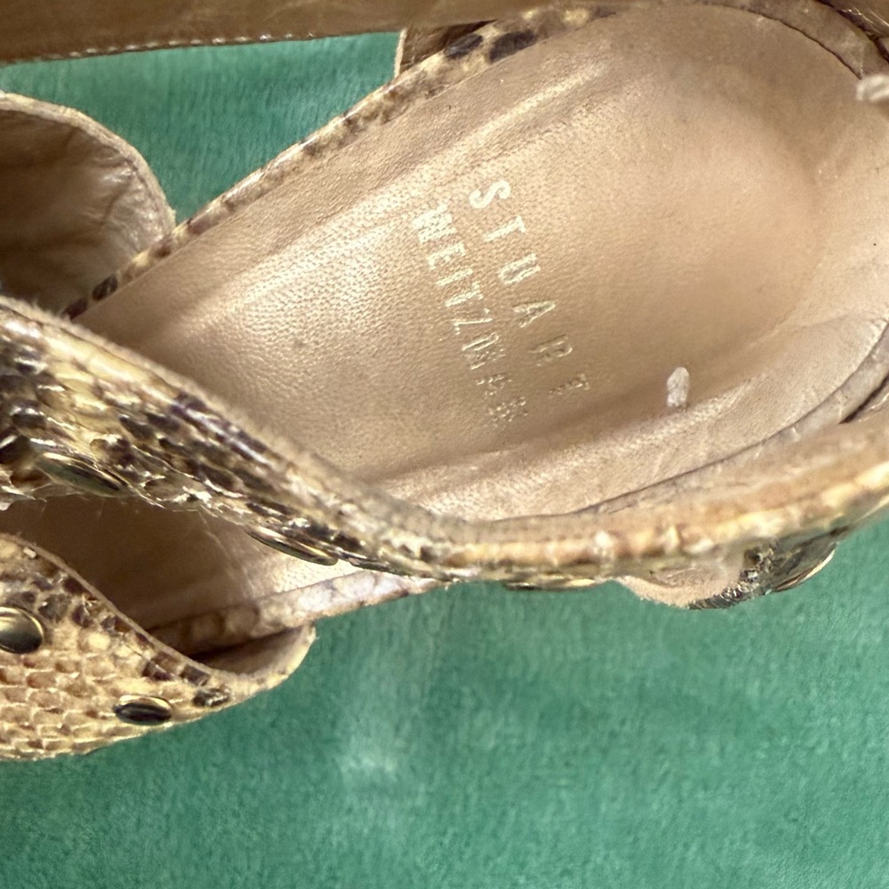 Stuart Weitzman Python Snake Leather Heels - image 5